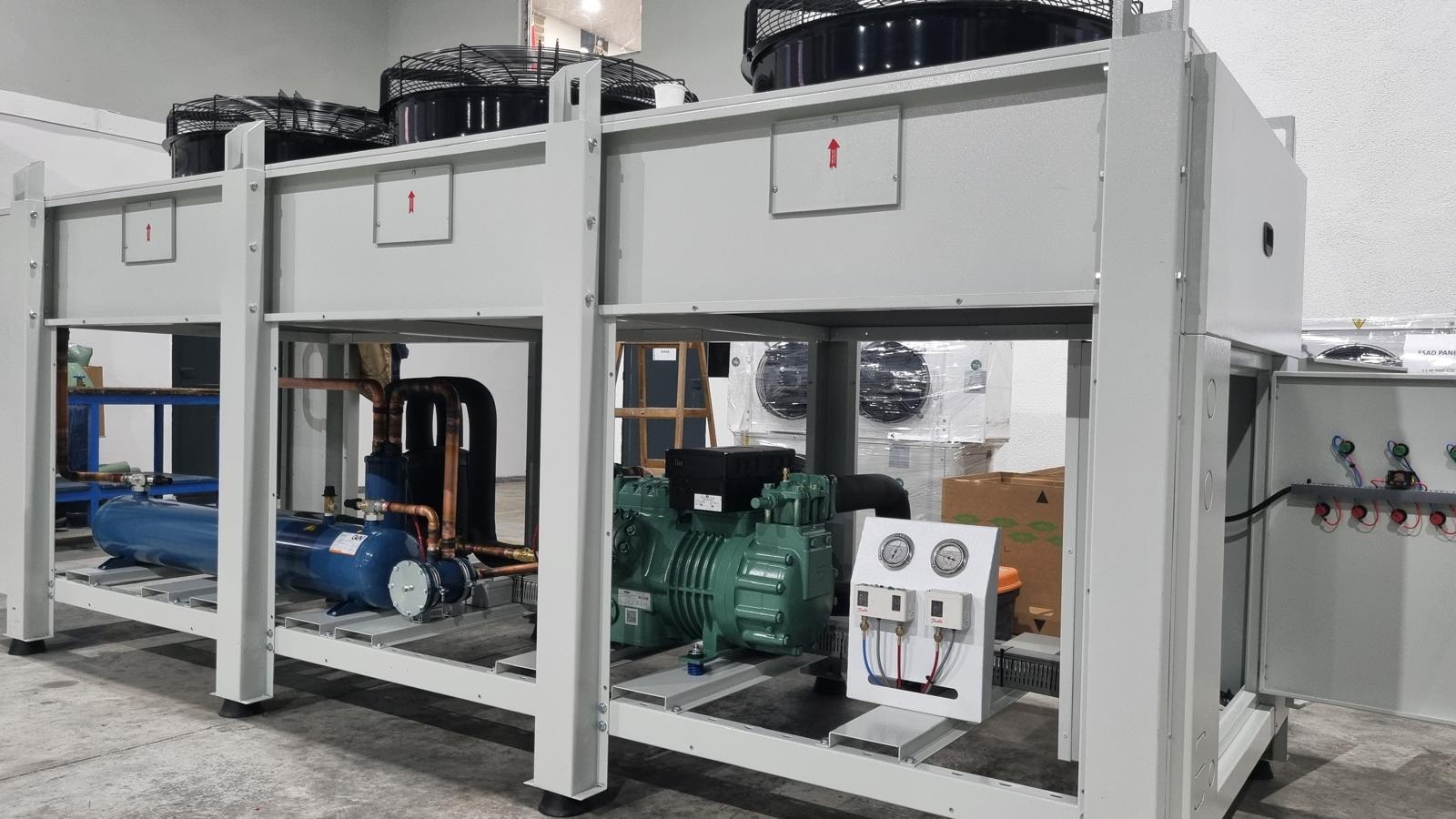 A cold-room condensing unit and compressor by All Counties Refrigeration, LLC, Carson City